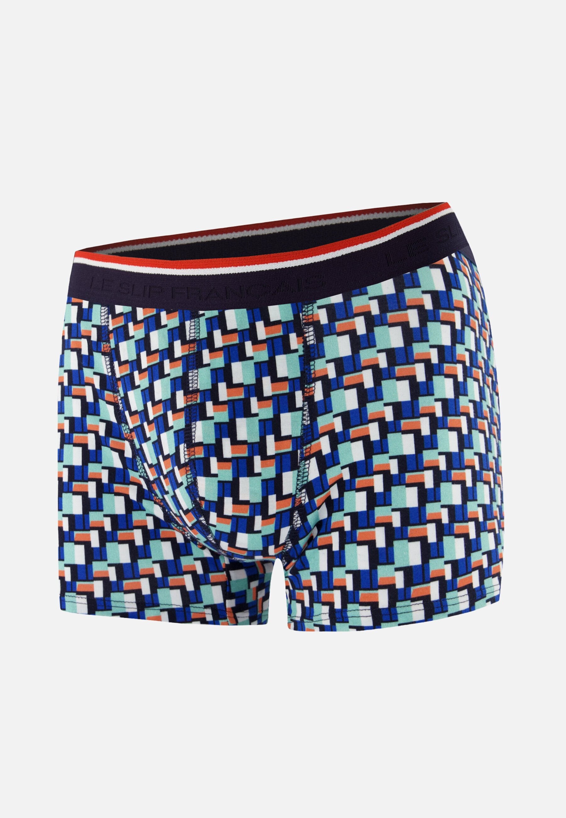 Boxer vert à motif corbusier en coton - Marius Corbusier Vert Azur