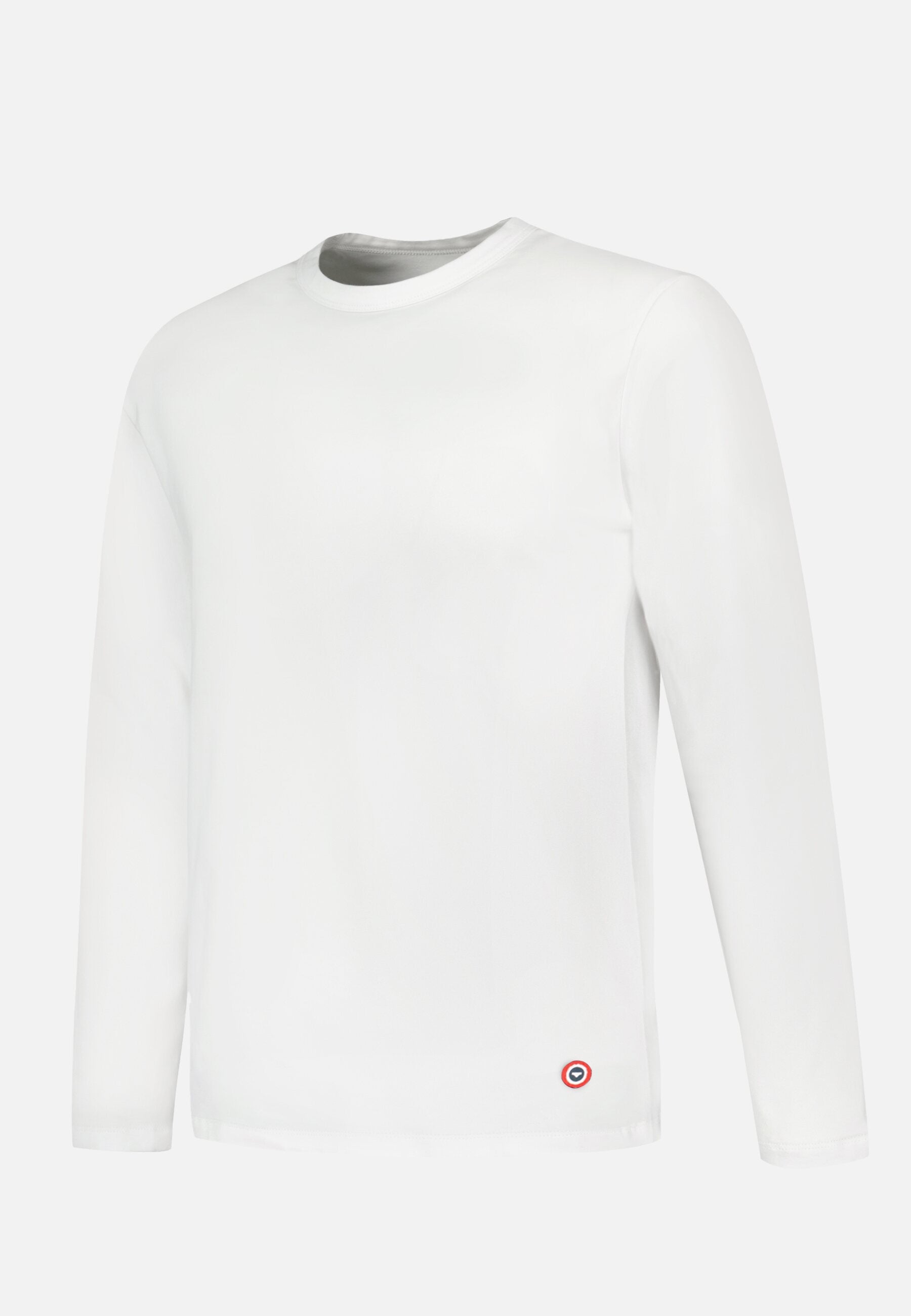 T-shirt homme blanc à manches longues en coton - Superbe Blanc
