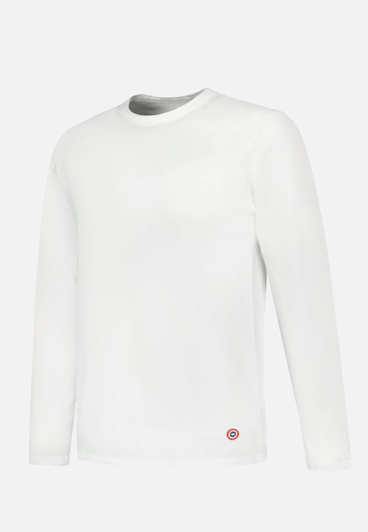 T-shirt homme blanc à manches longues en coton - Superbe Blanc - Le Slip Français - 1