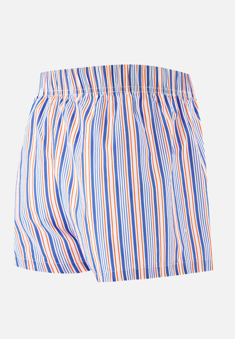 Jacques Rayure Duo Bleu Eblouissant Coquelicot - Le Slip Français - 6
