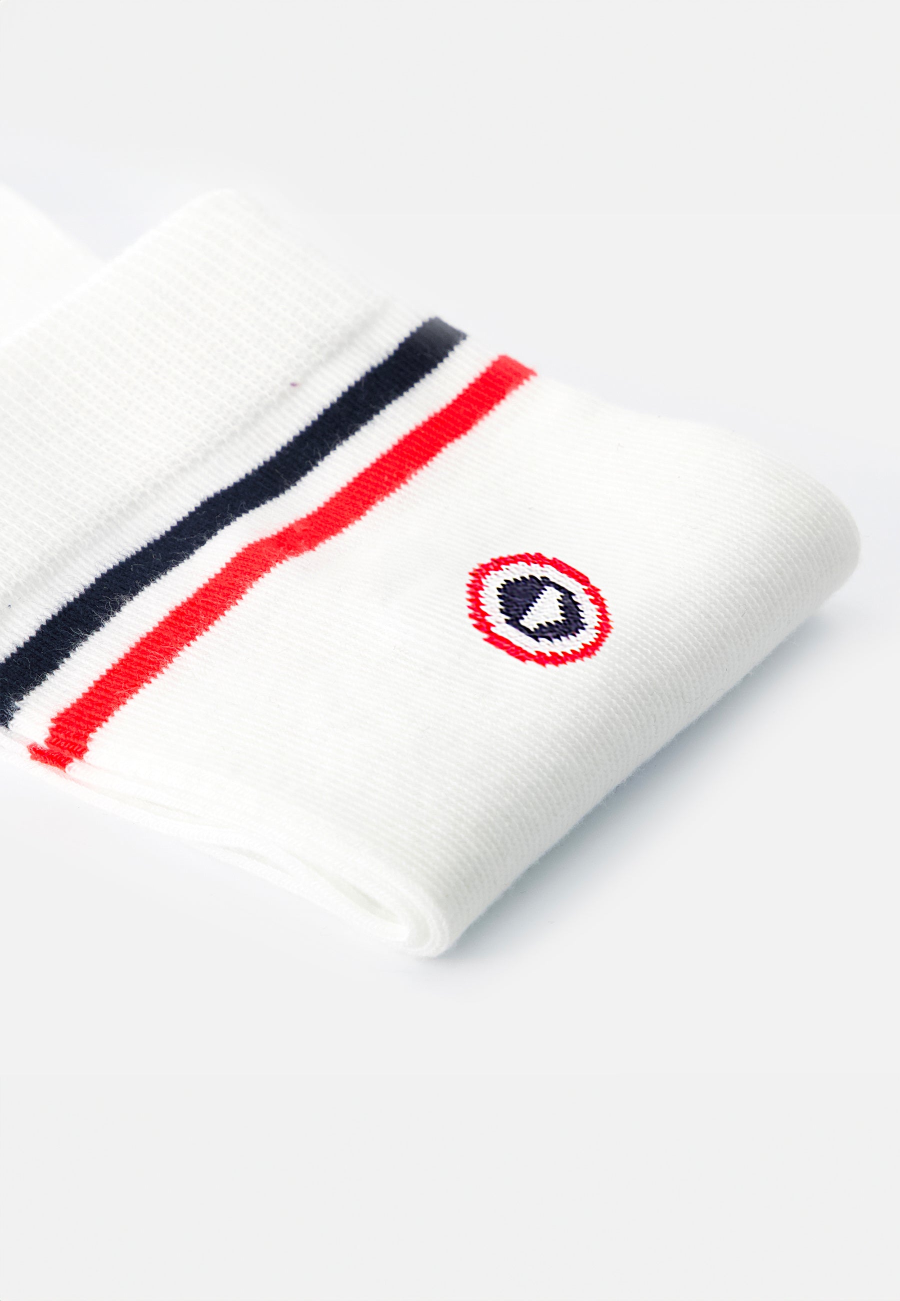 Chaussettes mi-hautes en coton - Lucas Drapeau Blanc