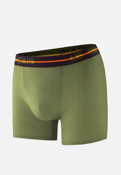 Boxer long vert en coton - Redoutable Long Kaki Veronese