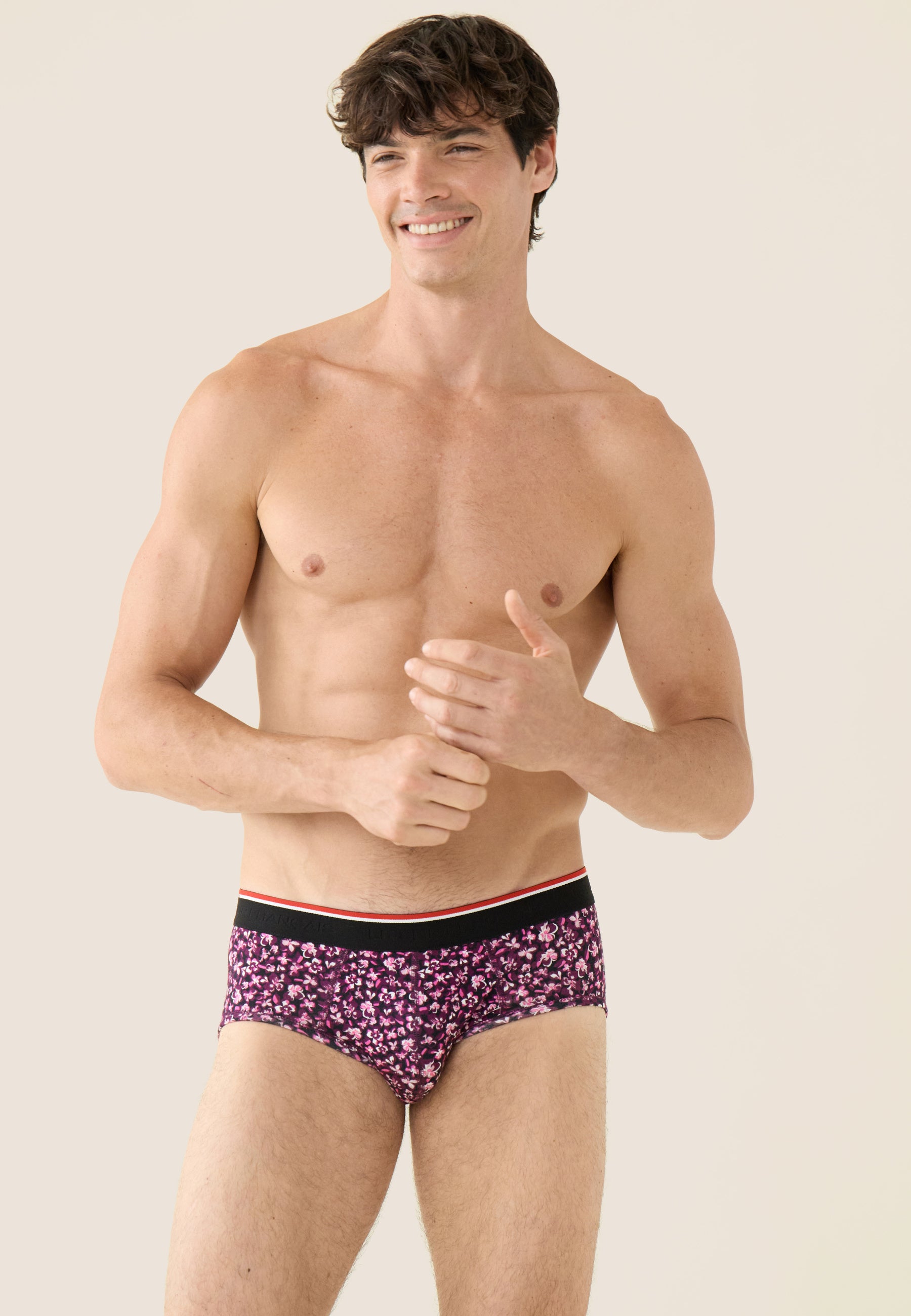 Plum hibiscus cotton briefs - Terrible Hibiscus Plum