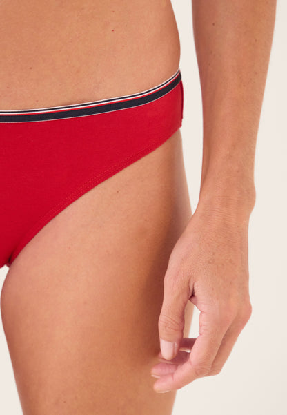Culotte rouge en coton - Lucette Rouge