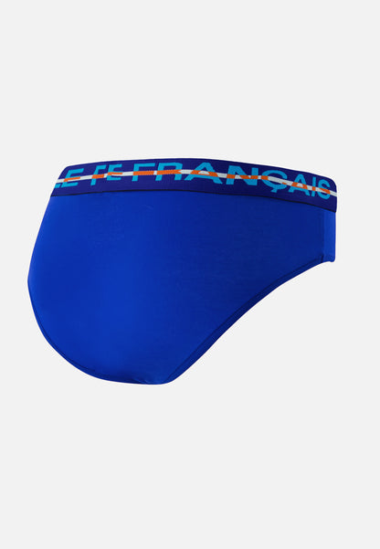 Culotte taille haute bleu en coton - Rieuse Bleu Nautique