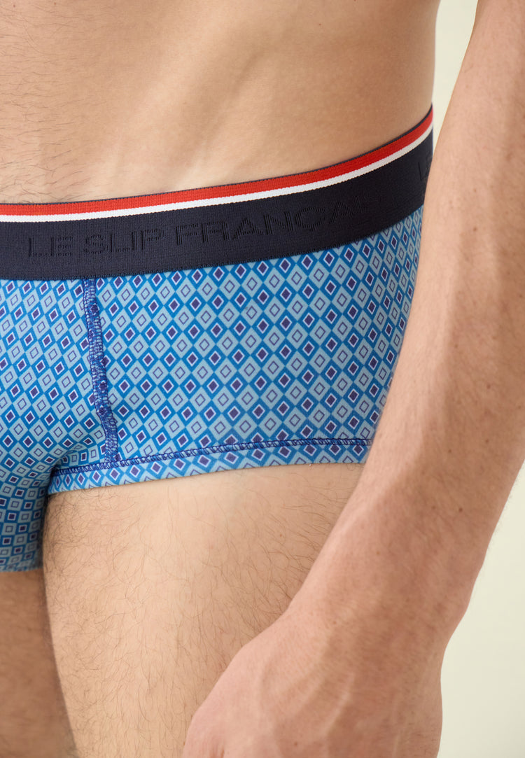 Blue printed cotton briefs - Terrible Harlequin Bleu - Le Slip Français - 7