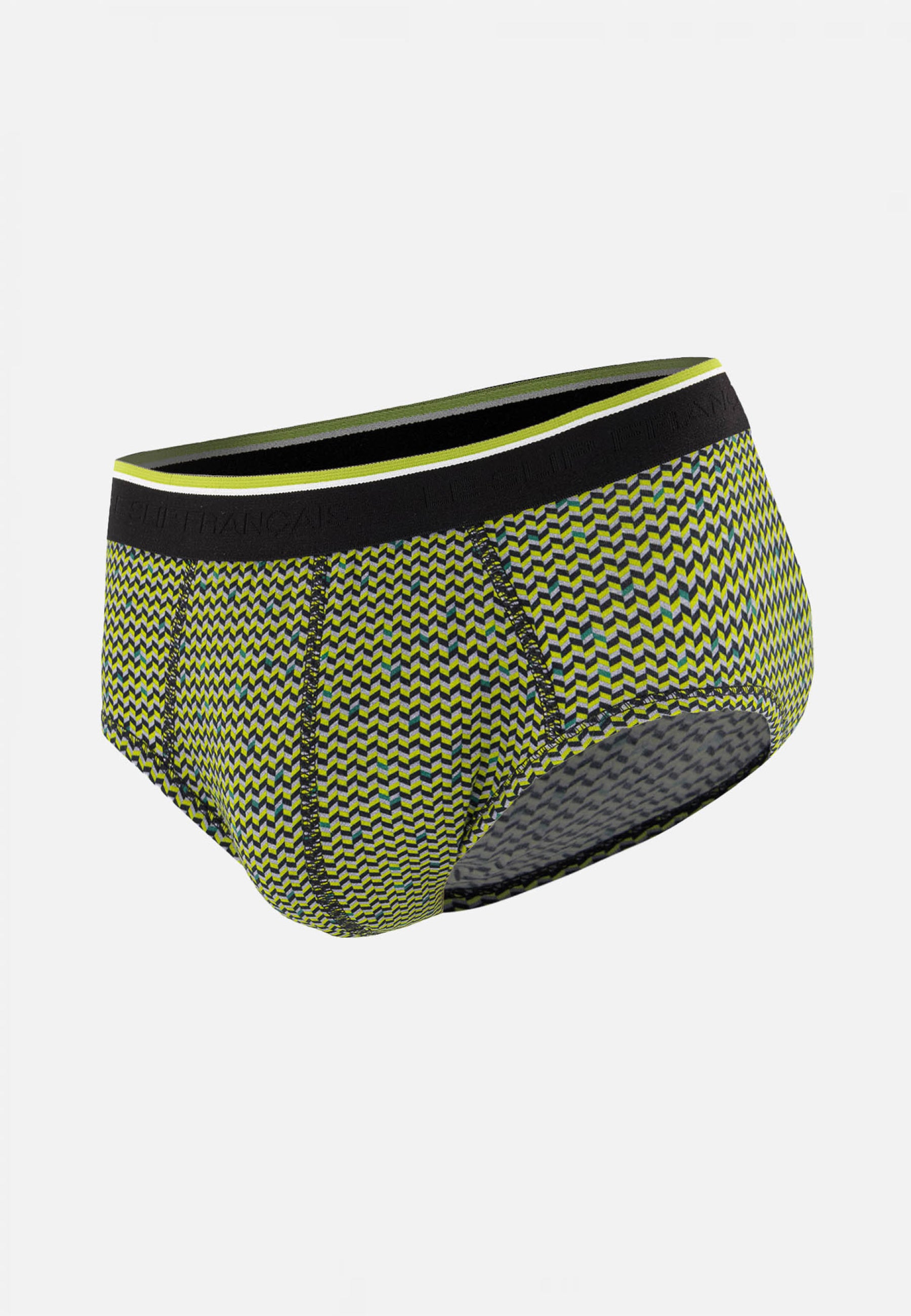 Slip à motif chevron jaune anis en coton - Terrible Chevron Jaune Anis
