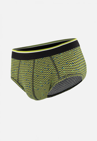 Slip à motif chevron jaune anis en coton - Terrible Chevron Jaune Anis