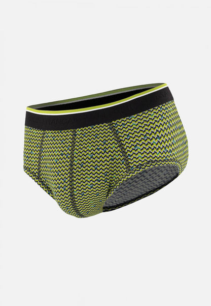 Slip à motif chevron jaune anis en coton - Terrible Chevron Jaune Anis
