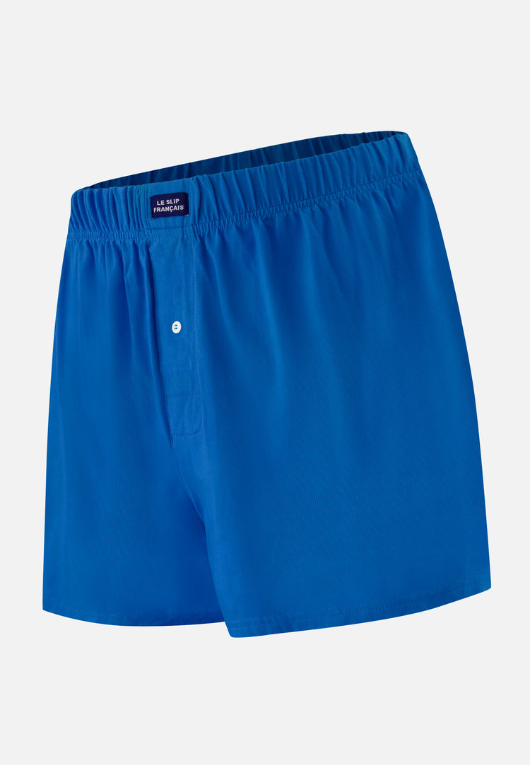 Caleçon bleu turquoise en jersey de coton - Fredo Bleu Turquoise - Le Slip Français - 1