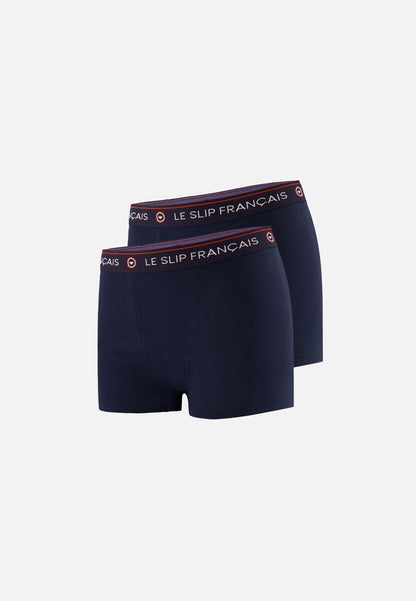 Pack of 2 women's cotton boxer briefs - Navy Boxer Briefs