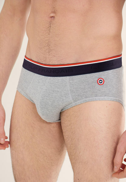 Slip gris en coton avec cocarde - Terrible Gris Chine