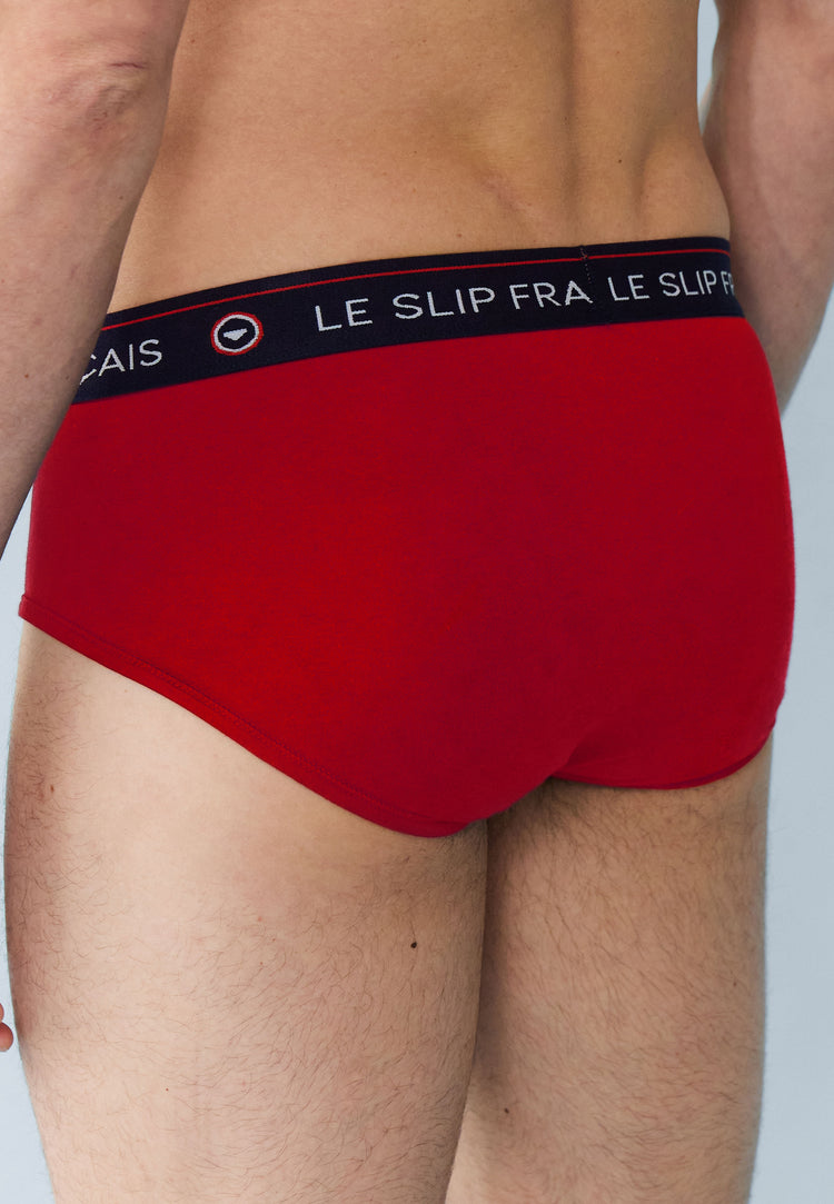 Slip en coton - Intrepide Rouge Cerise Buche De Noel - Le Slip Français - 8