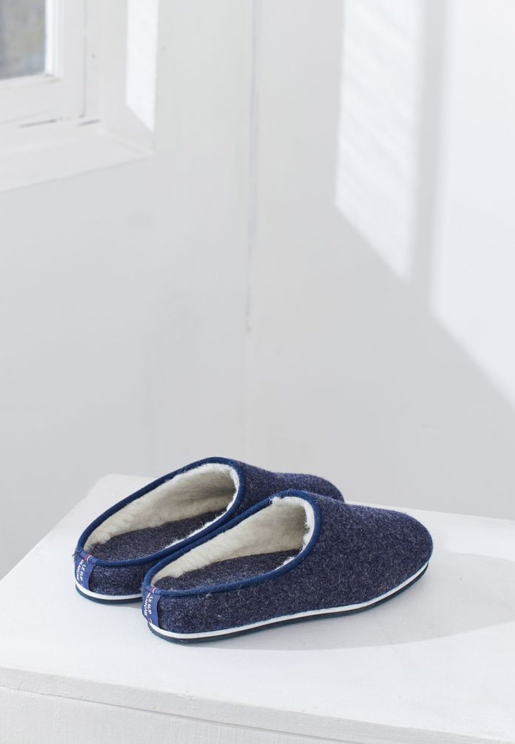 Chaussons d'intérieur en laine - Claude Marine