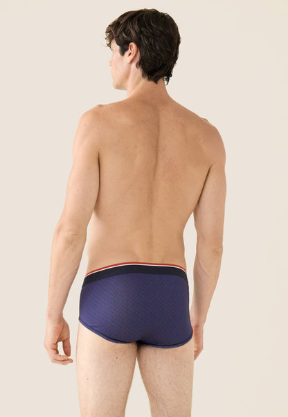 Slip imprimé cadeau indigo en coton - Terrible Kdo Indigo