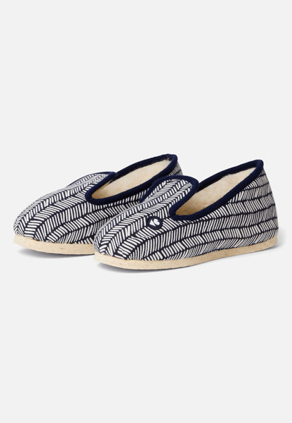 Chaussons d'intérieur en laine - Pantoufles Chevron