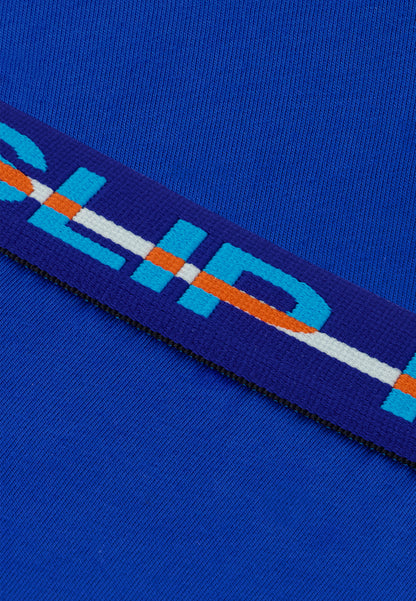 Culotte taille haute bleu en coton - Rieuse Bleu Nautique