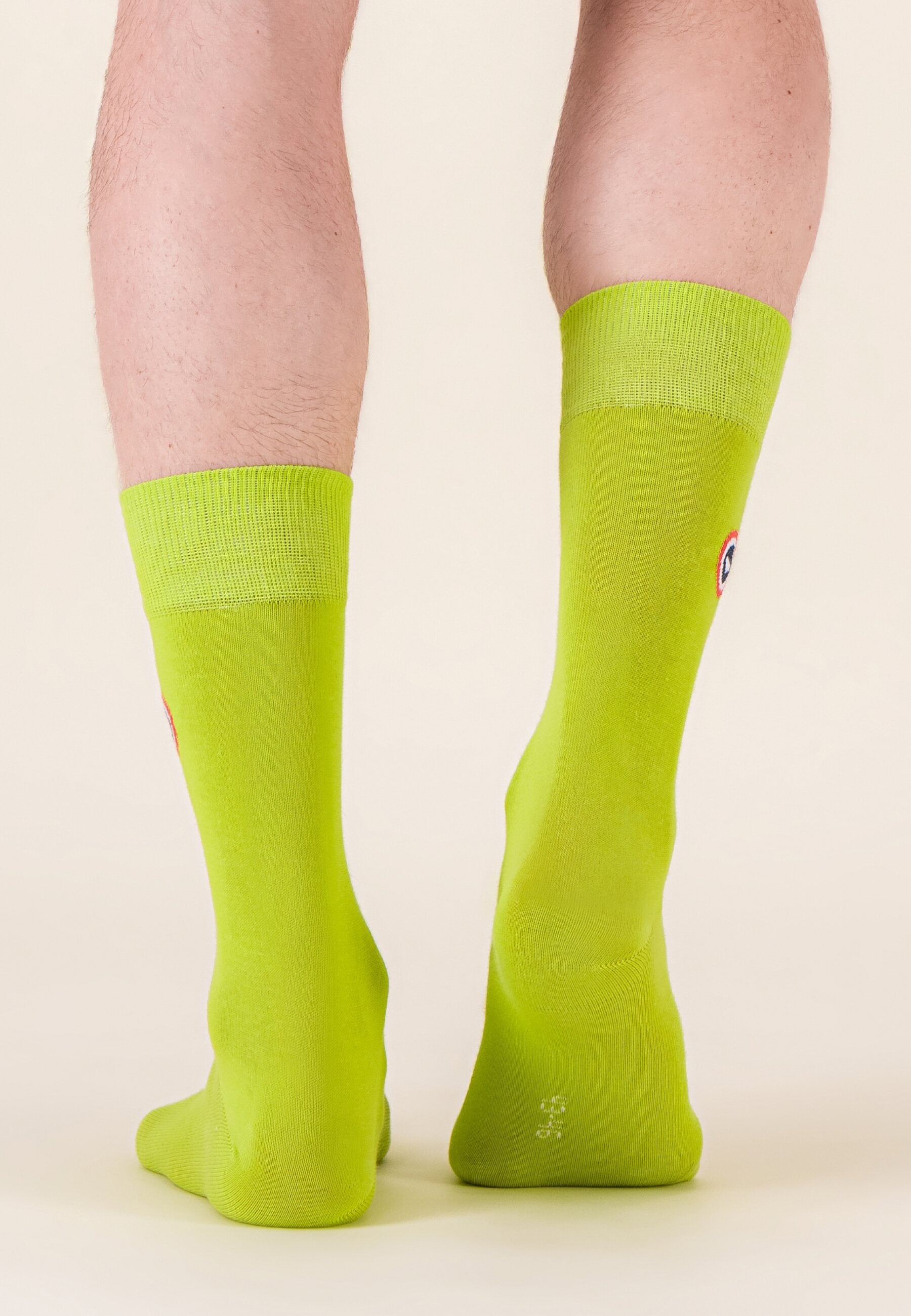 Chaussettes mi-hautes jaune en coton - Robuste Jaune Anis
