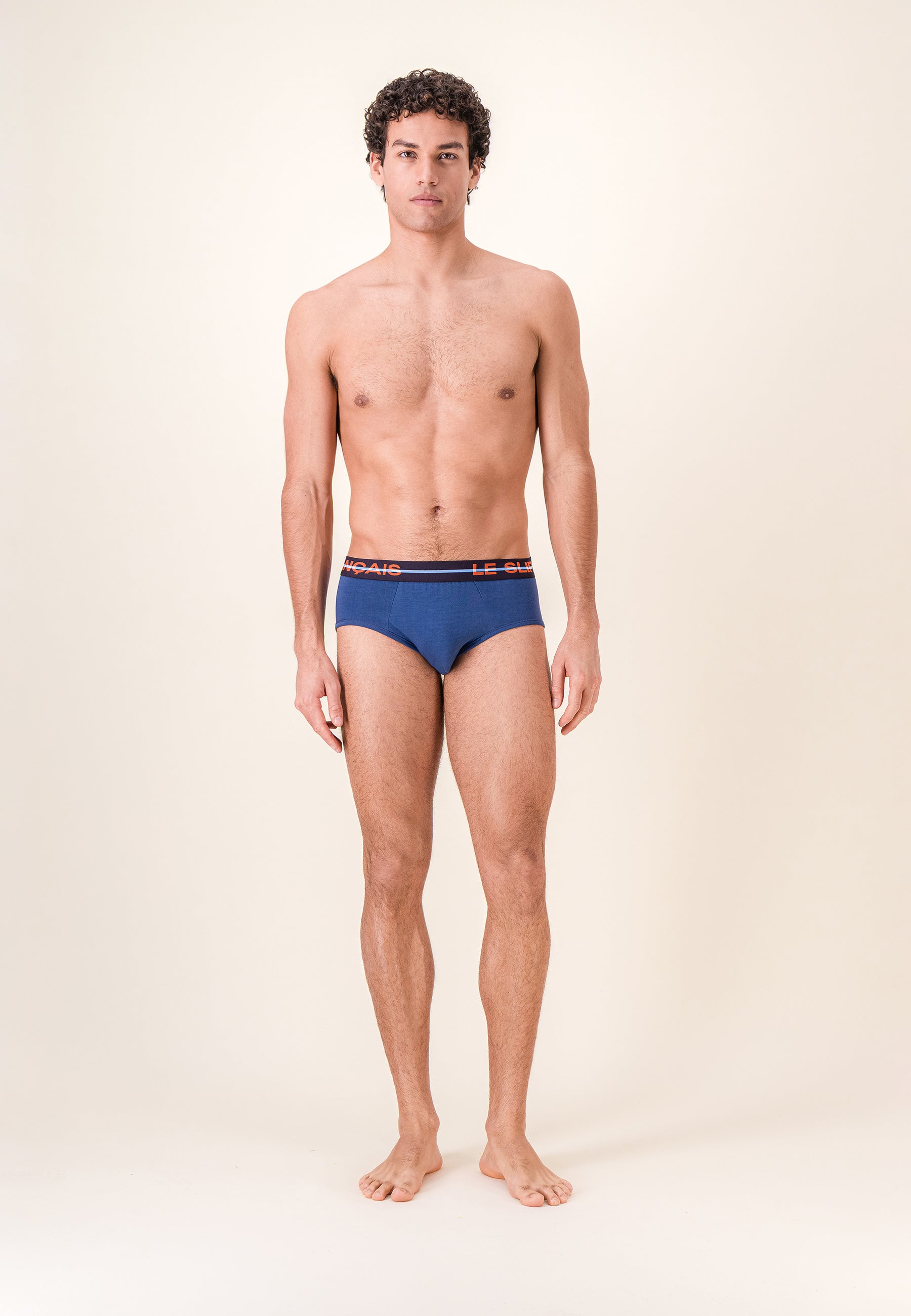 Slip bleu en coton - Intrépide Bleu Acier