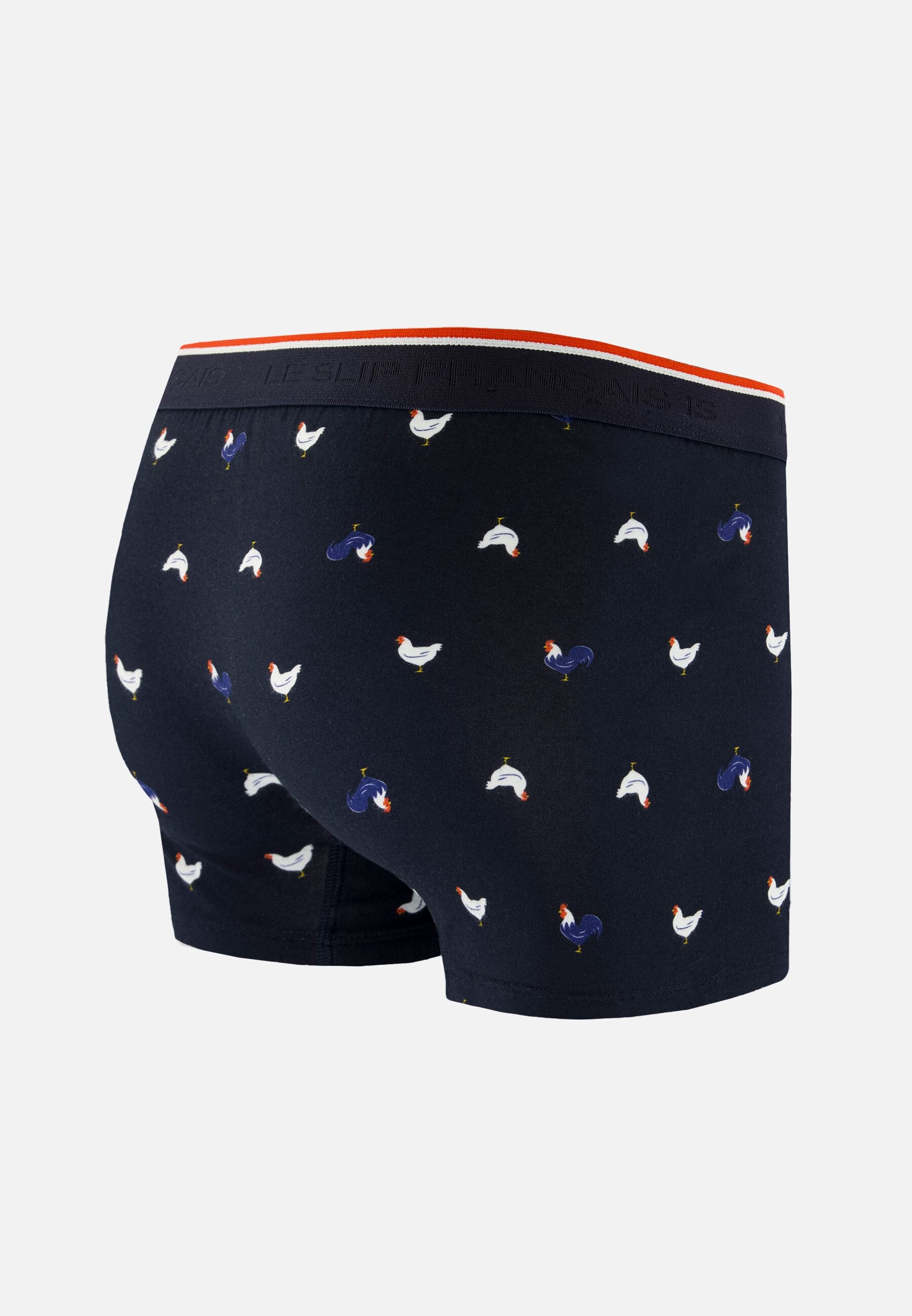 Boxer à motif coq marine en coton - Marius Coq Marine