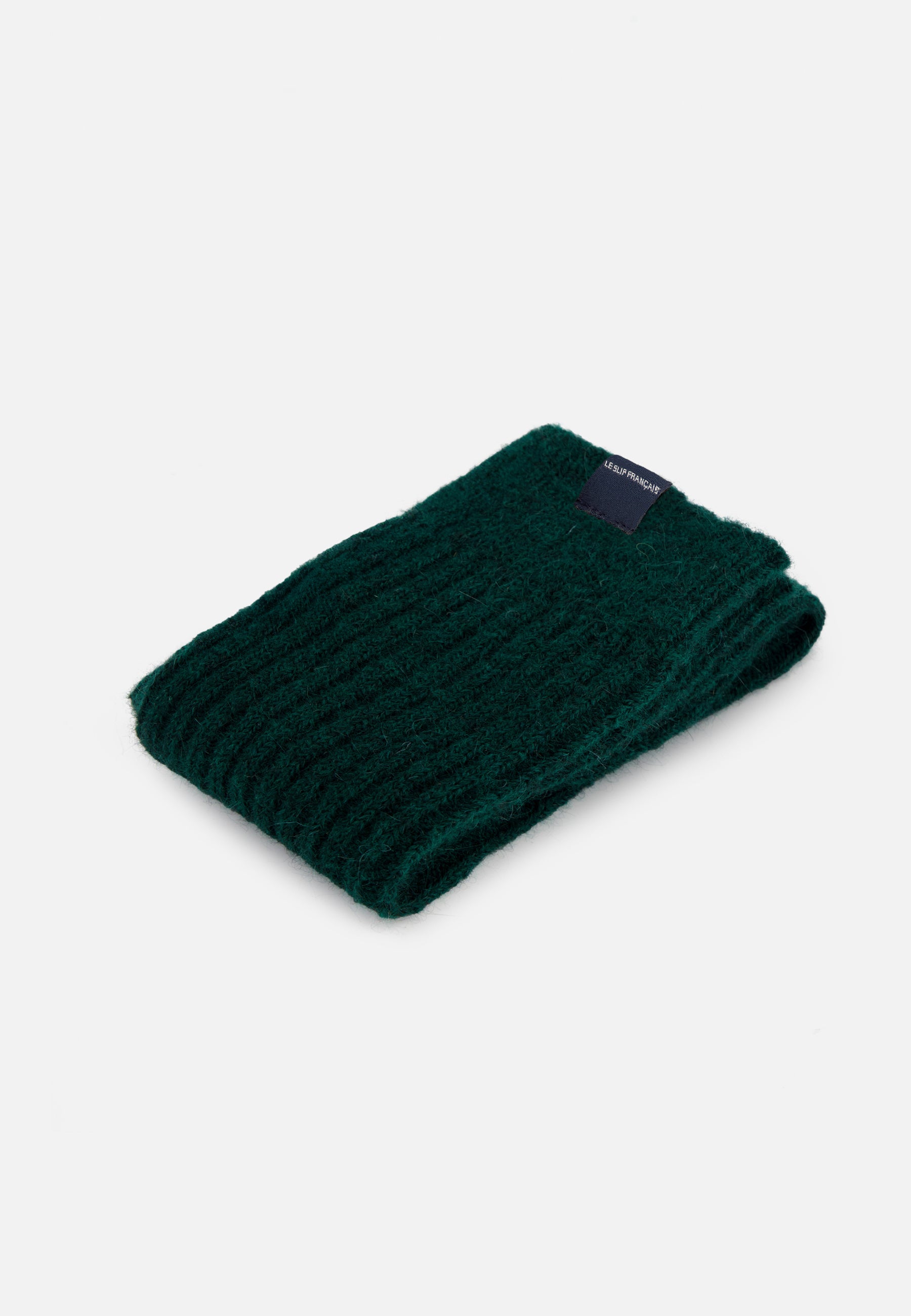 Chaussettes mi-hautes vert sapin avec mohair - Andy Vert Sapin