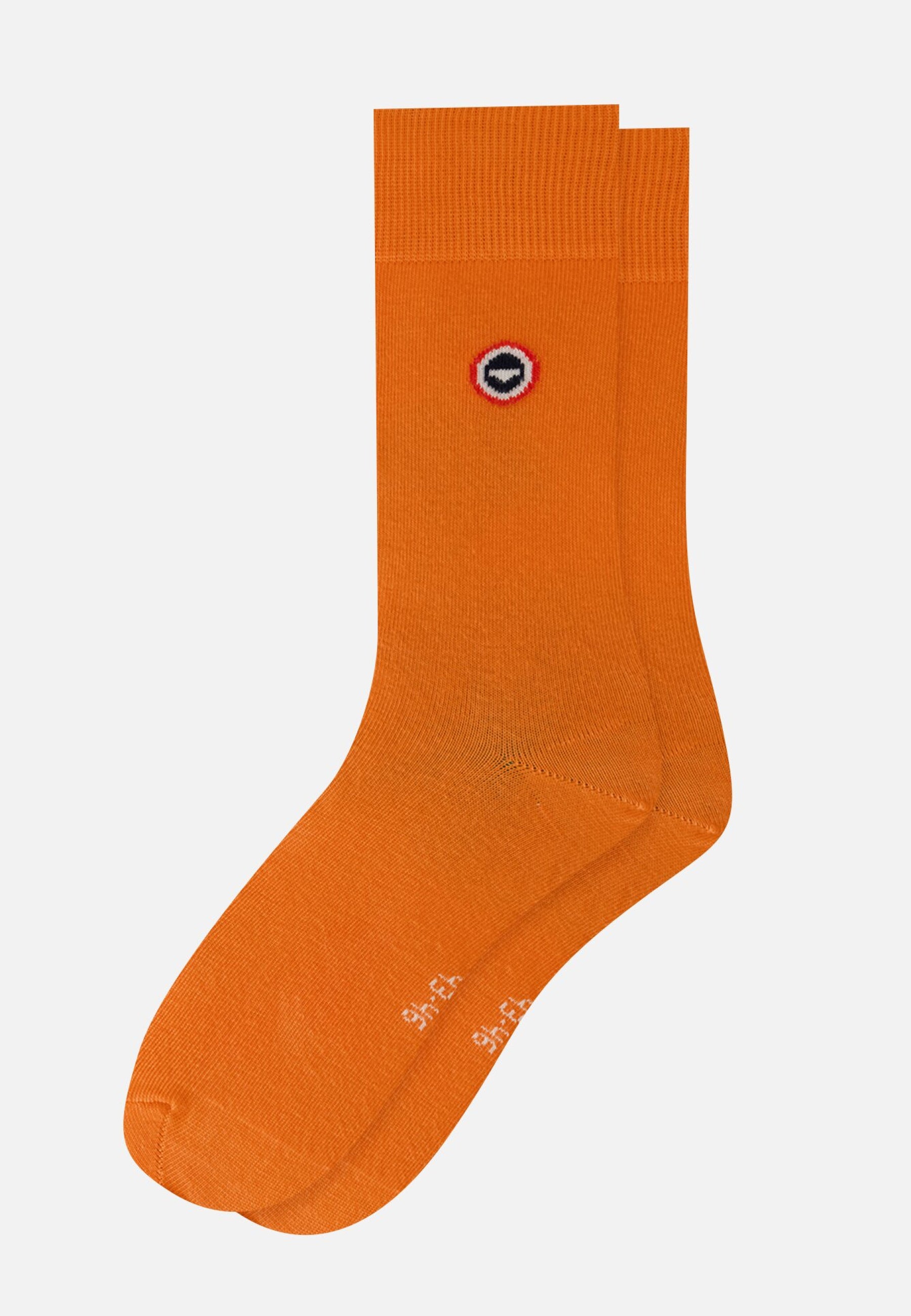 Chaussettes mi-hautes unies orange - Robuste Orange Pur