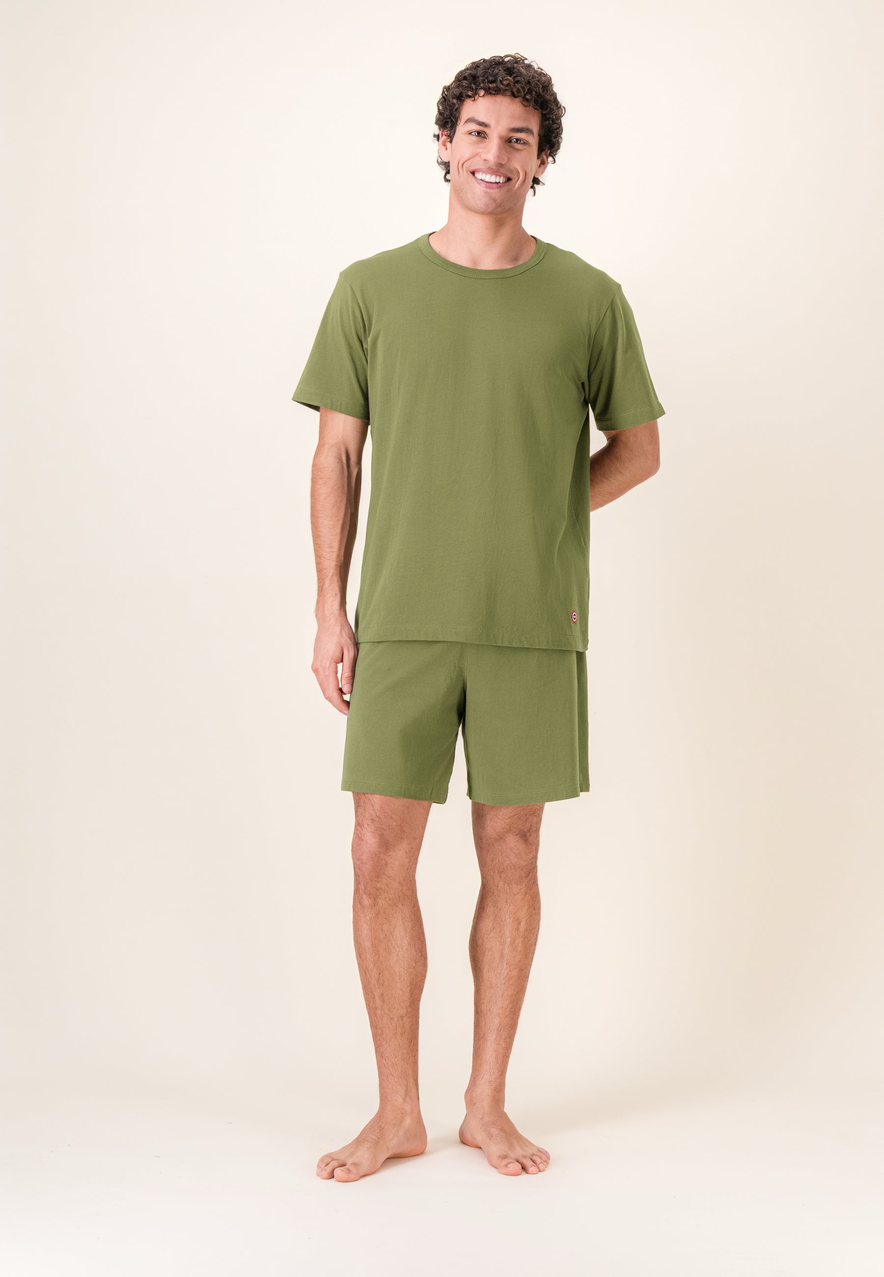 Pack of 2 short-sleeved cotton t-shirts - Formidable Khaki Veronese White short-sleeved t-shirts