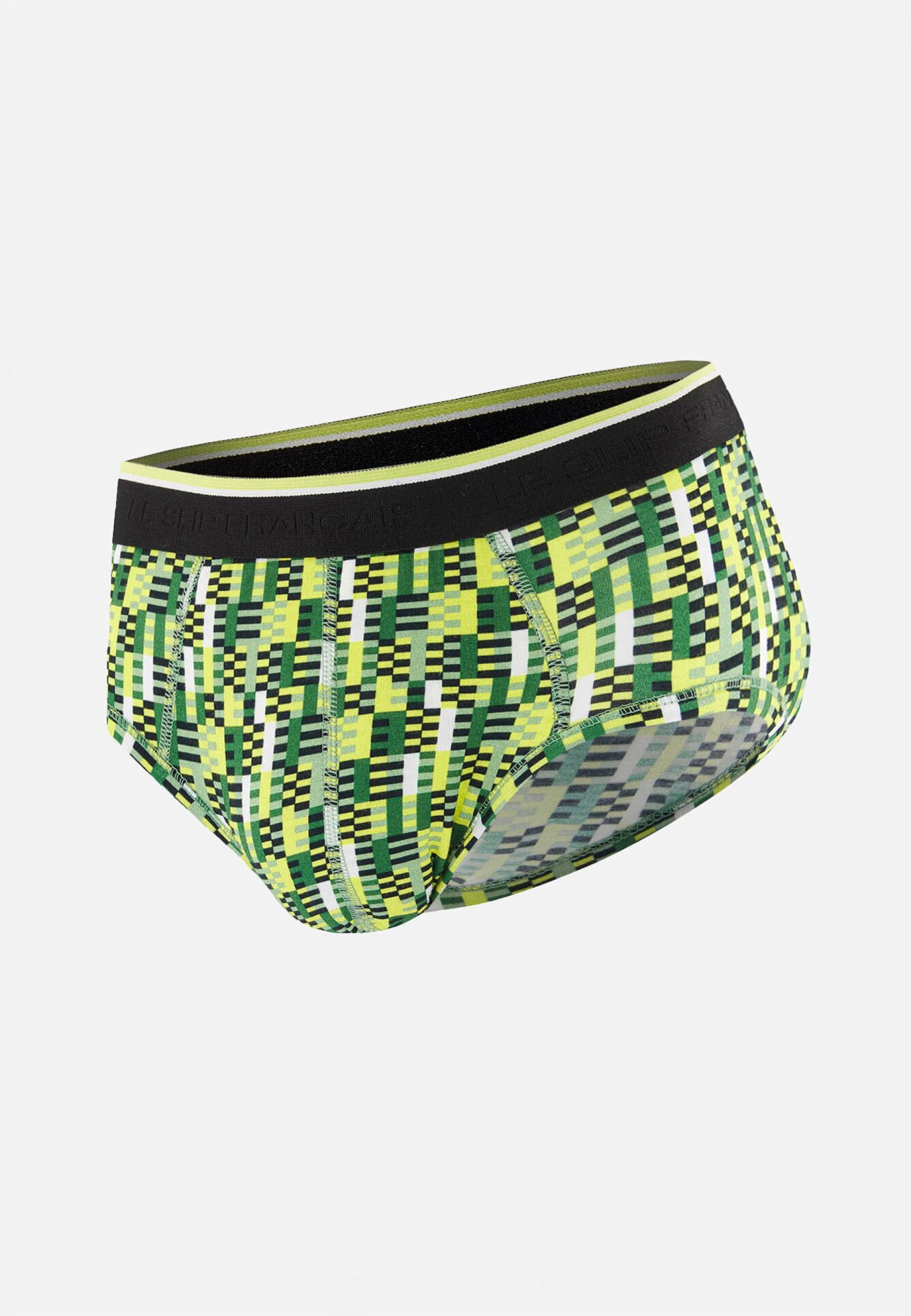 Slip à motif entrelaces jaune anis en coton - Terrible Entrelaces Jaune Anis