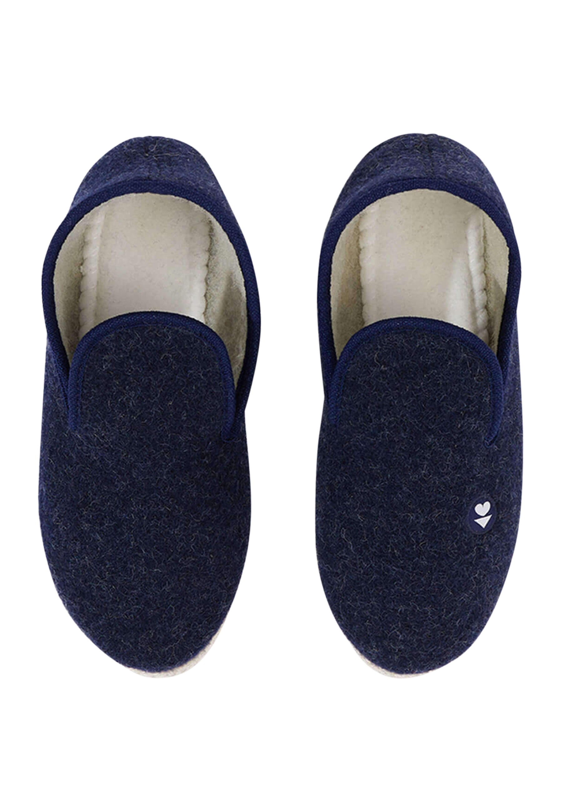Chaussons d'intérieur en laine - Charentaises Marine