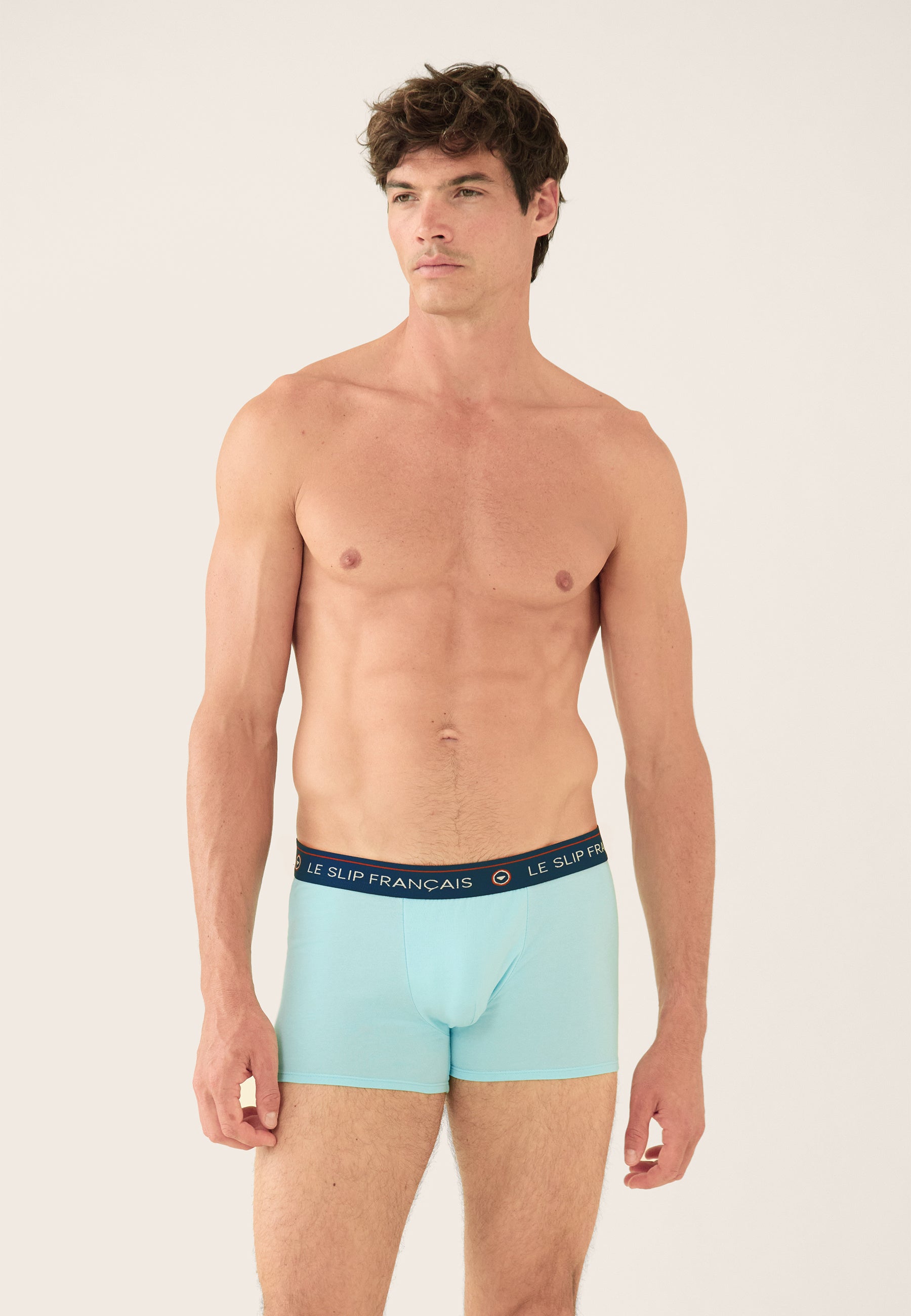 Green cotton boxer shorts - Redoutable Aqua Green