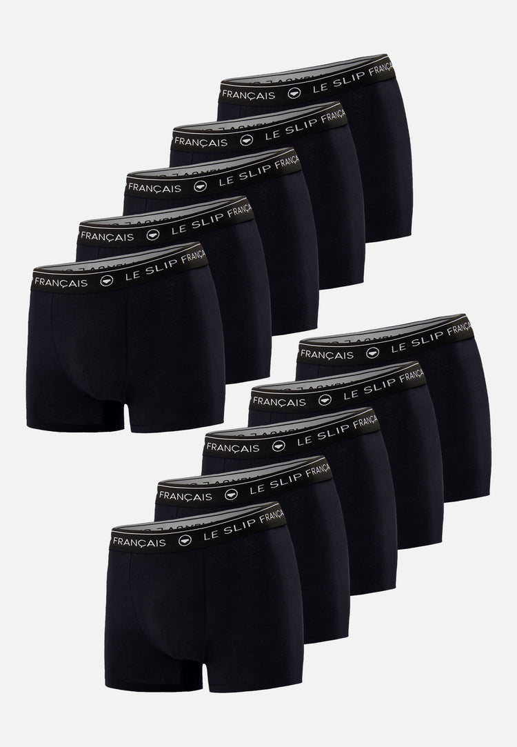 Pack Dix Boxer Redoutable Noir - Le Slip Français - 1