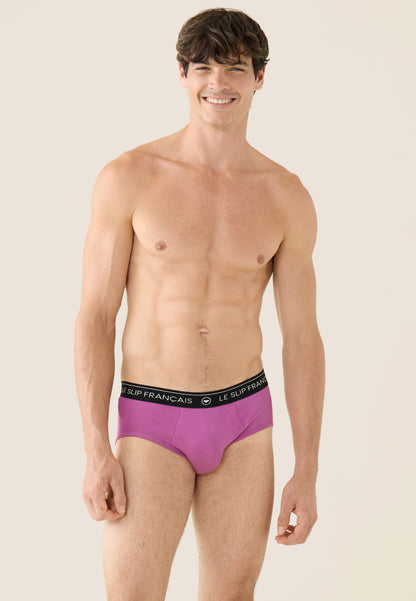 Lot de 3 slips en coton - Slips Fuchsia Noir Fléchette Fuchsia
