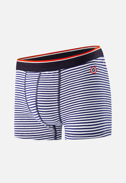 Boxer marinière bleu en coton - Marius Mariniere Bleu