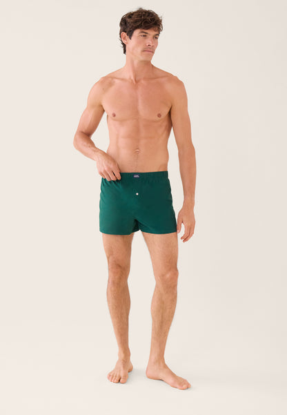 Caleçon vert sapin en jersey de coton - Fredo Vert Sapin