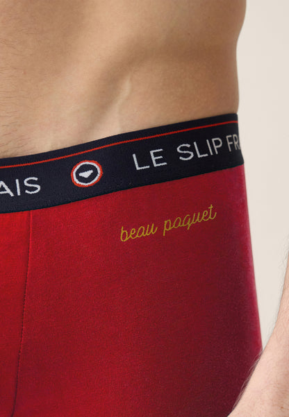Boxer rouge en coton - Redoutable Rouge Beau Paquet