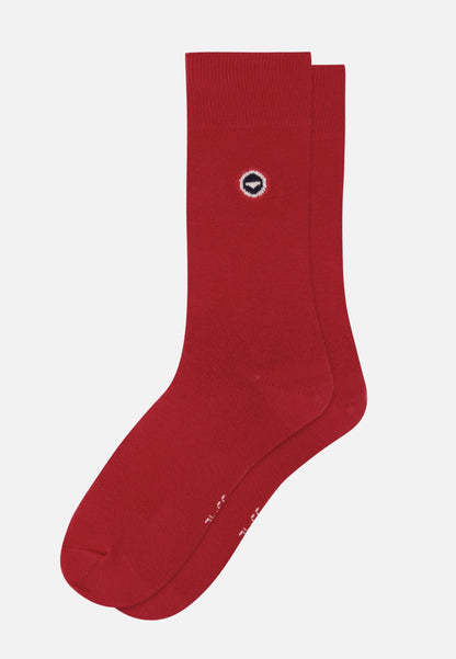 Chaussettes mi-hautes unies rouges - Robuste Rouge Cerise