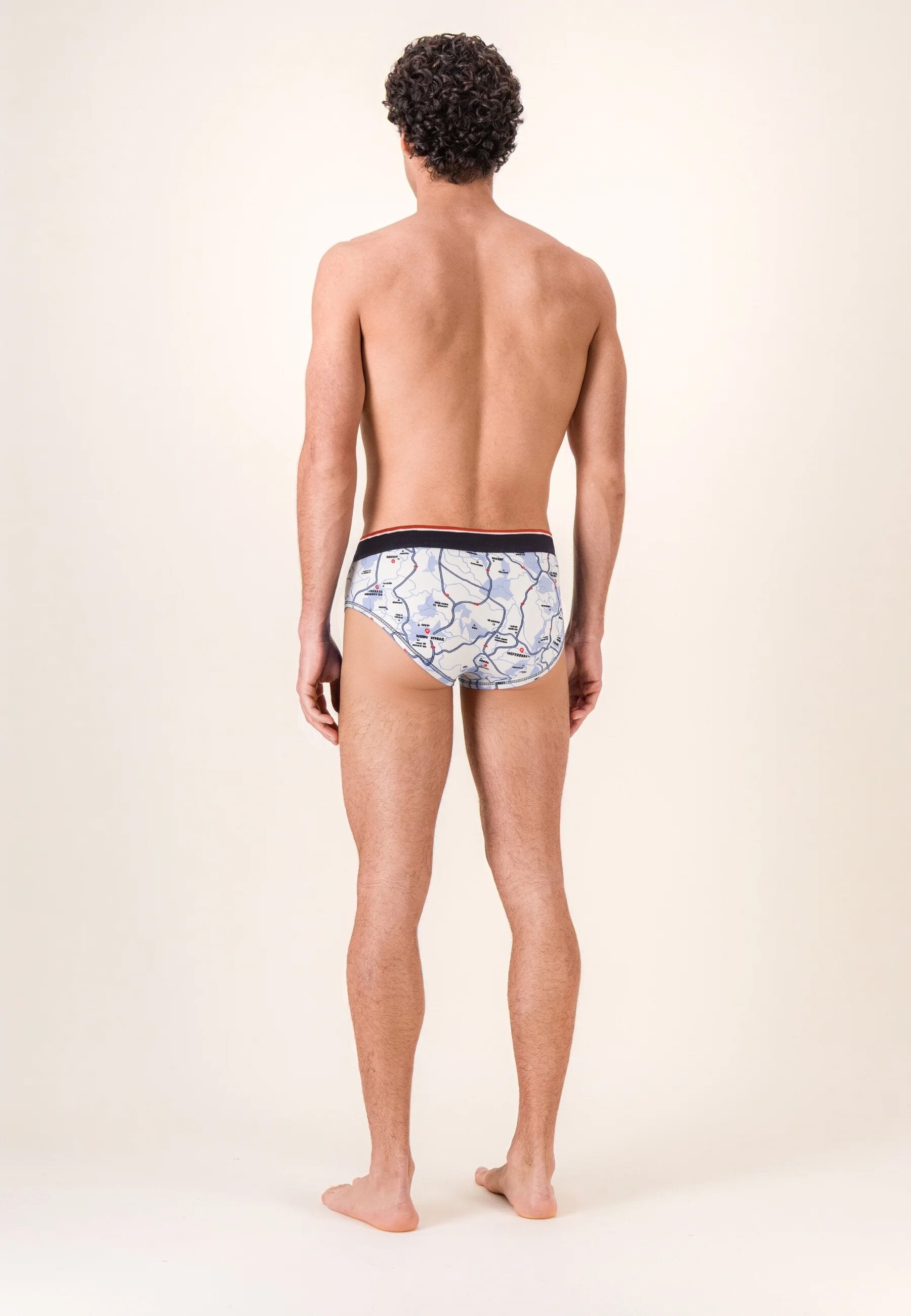 Slip blanc à motifs français en coton - Terrible La France En Slip
