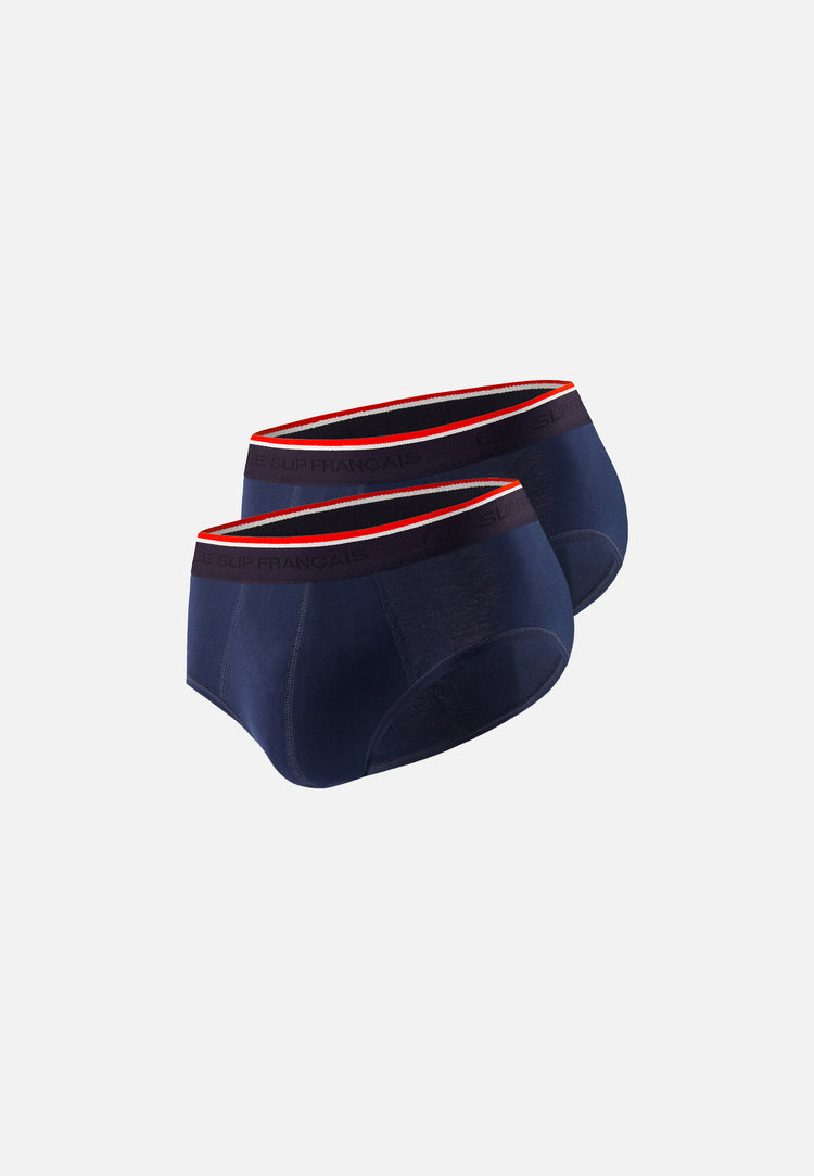 Lot de 2 slips en coton - Duo de Slip Terrible Marine - Le Slip Français - 1
