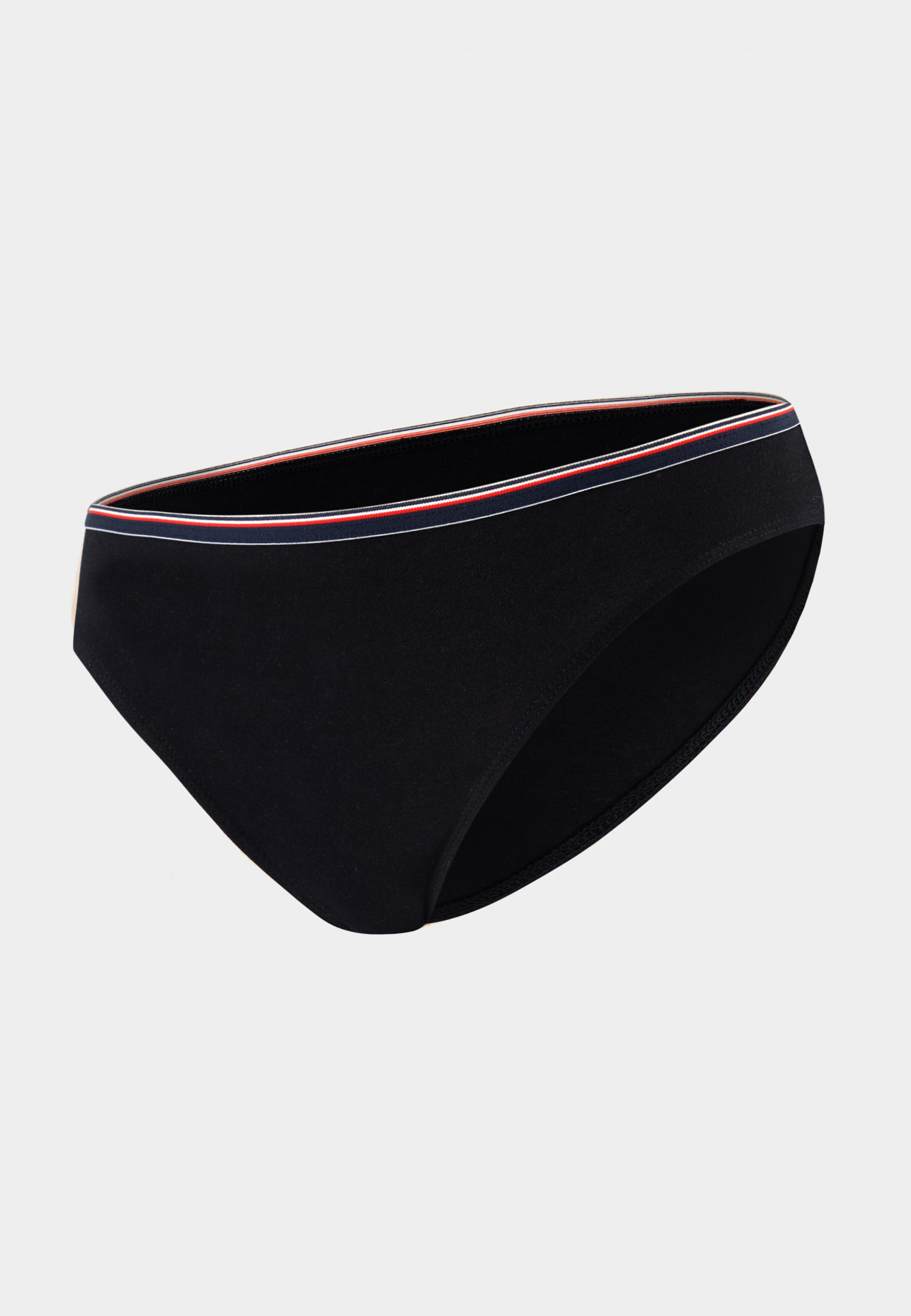 Culotte noire en coton - Lucette Noir - broderie