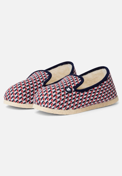 Chaussons d'intérieur en laine - Pantoufles Petit Pont Rouge