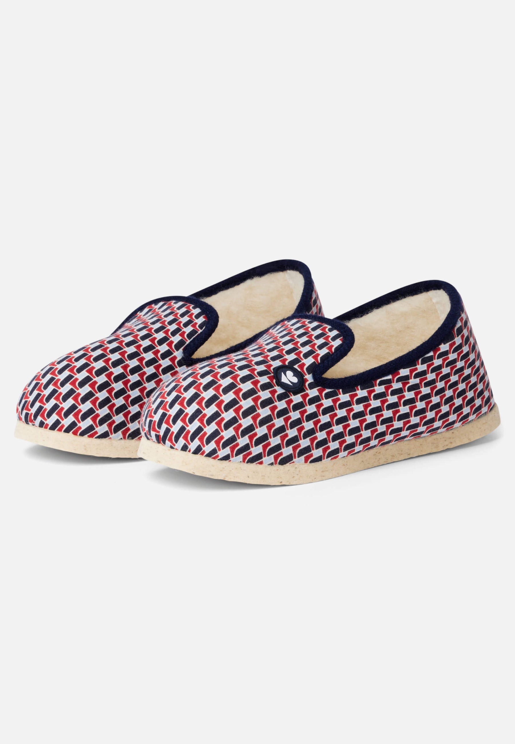 Chaussons d'intérieur en laine - Pantoufles Petit Pont Rouge