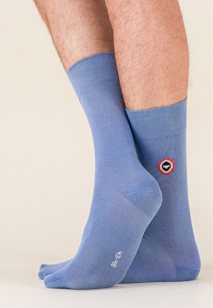Lot de 10 chaussettes mi-hautes en coton - Chaussettes Marine Acier Blanc Noir Gris Anthracite Marinière Bleu Rayures Bleu Jean Brique