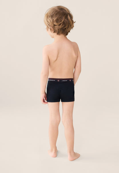 Boxer enfant bleu marine en coton - Petit Joseph Marine