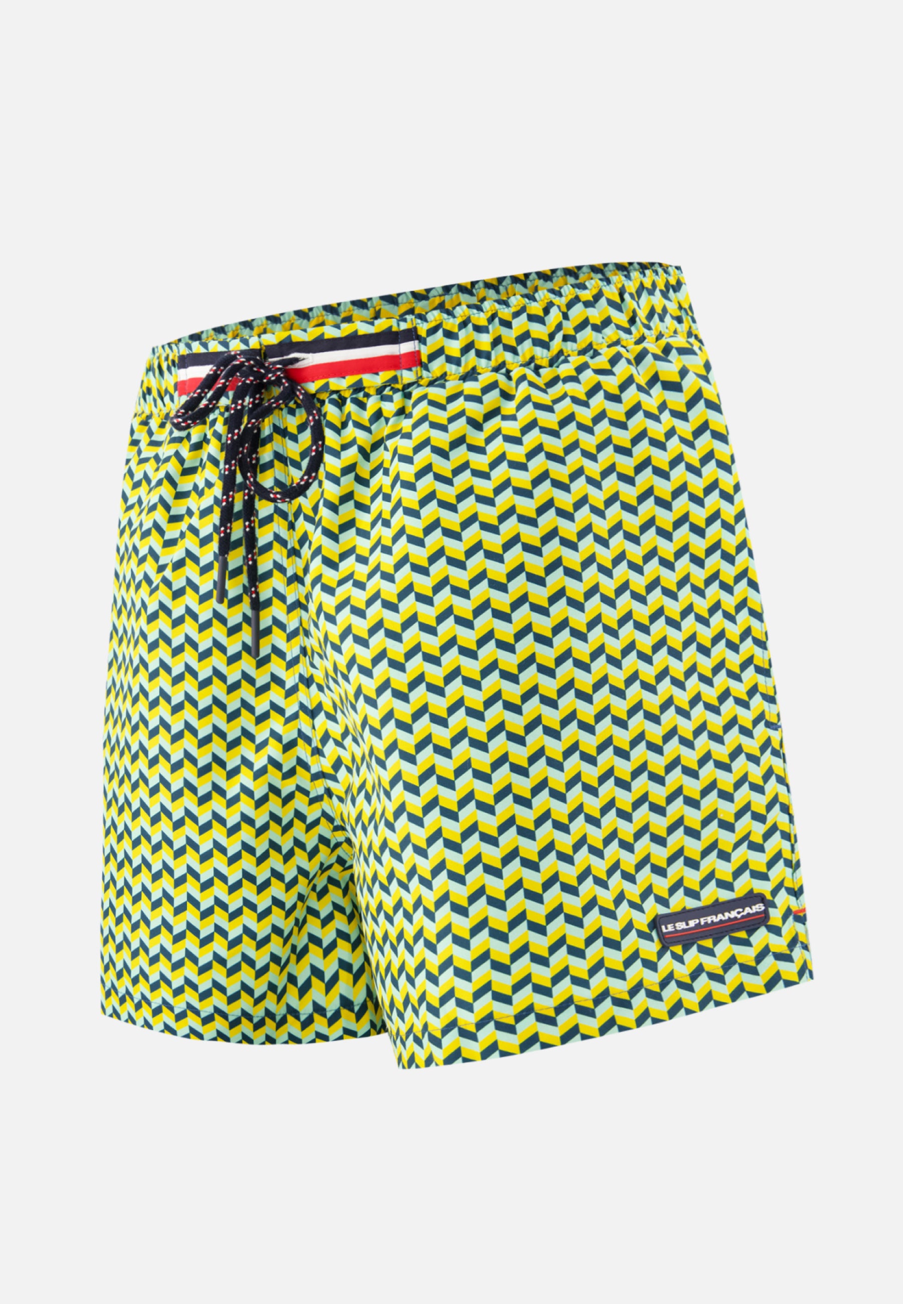 Short de bain court - Liamone Chevron Tricolor