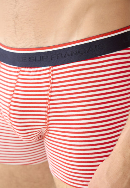 Boxer marinière rouge en coton - Marius Mariniere Rouge