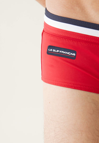 Slip de bain en polyamide - Amiral Rouge