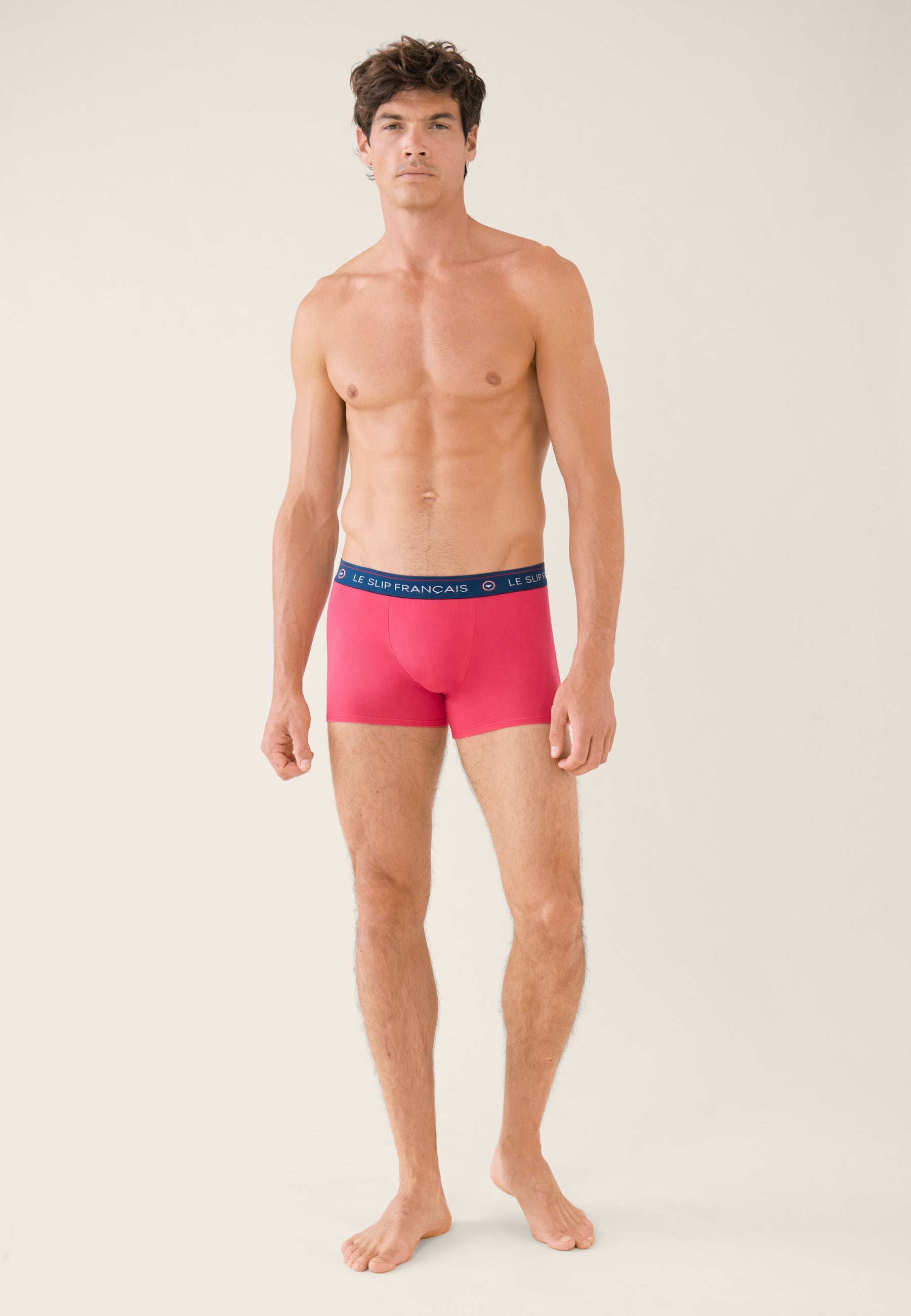 Boxer rose en coton - Redoutable Rose Cerise