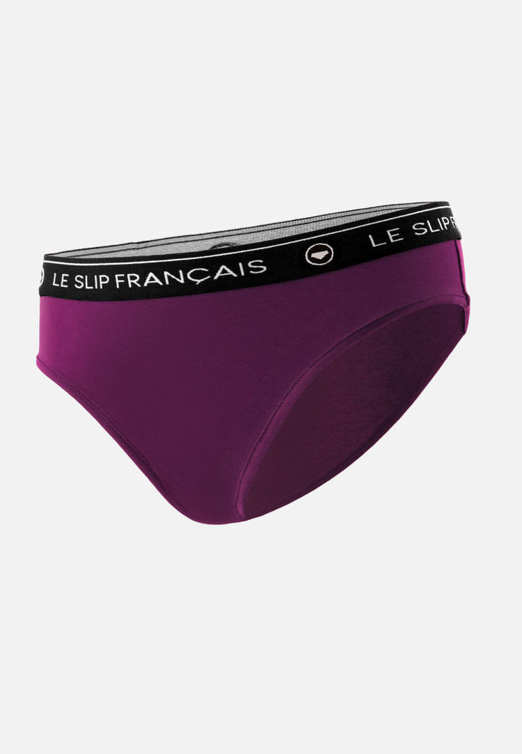 Culotte taille haute prune en coton - Rieuse Prune - Le Slip Français - 1