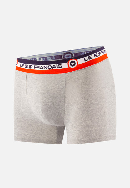 Boxer gris chiné en coton - Invulnérable Gris Chiné
