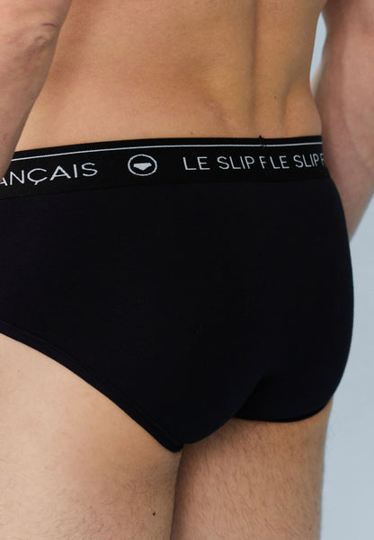 Slip noir en coton - Intrépide Noir